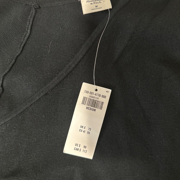 NWT ABERCROMBIE ASYMMETRICAL MINI SWEATER DRESS - Picture 3 of 3